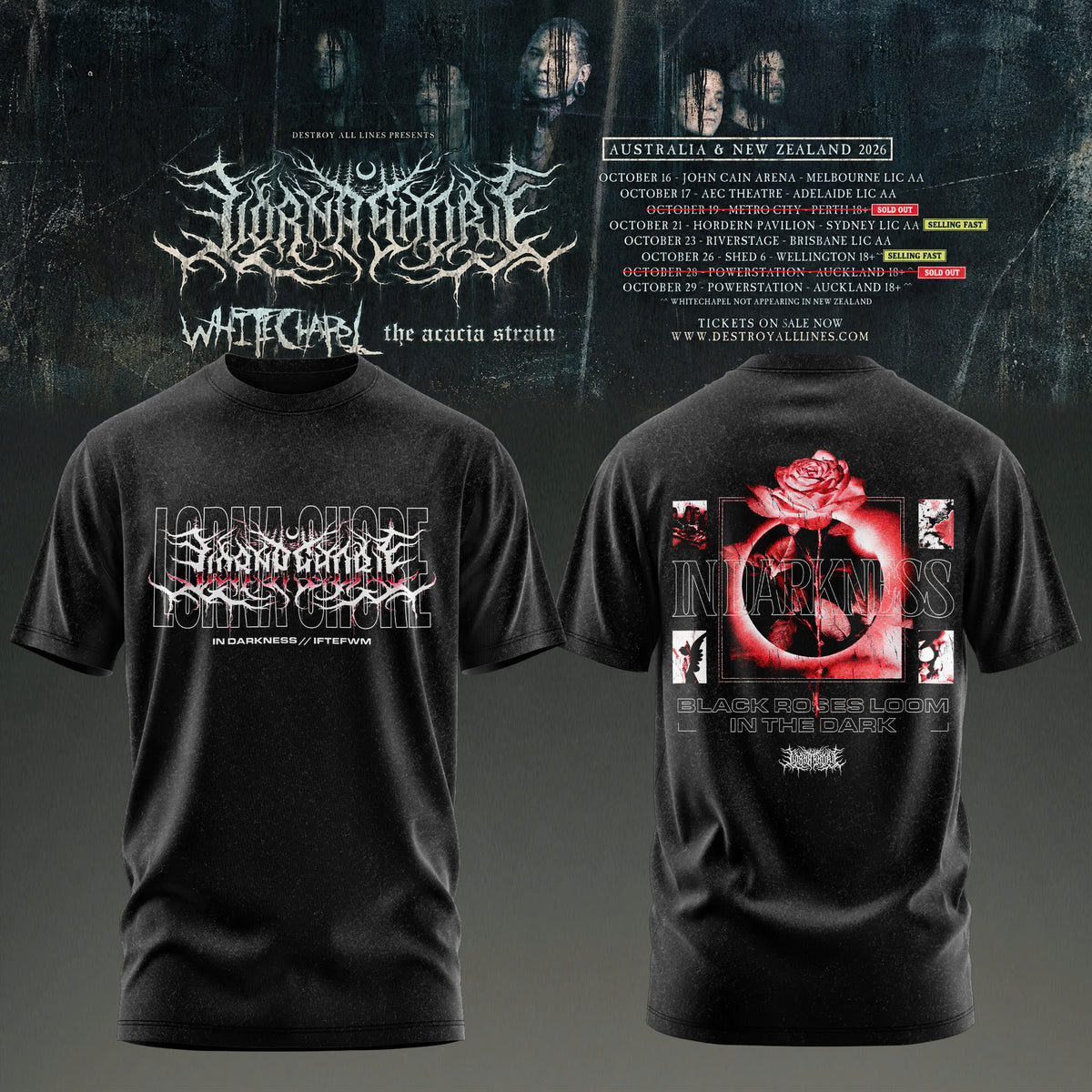 _LORNA SHORE – AUSTRALIA & NEW ZEALAND TOUR 2026 Limited T-Shirt
