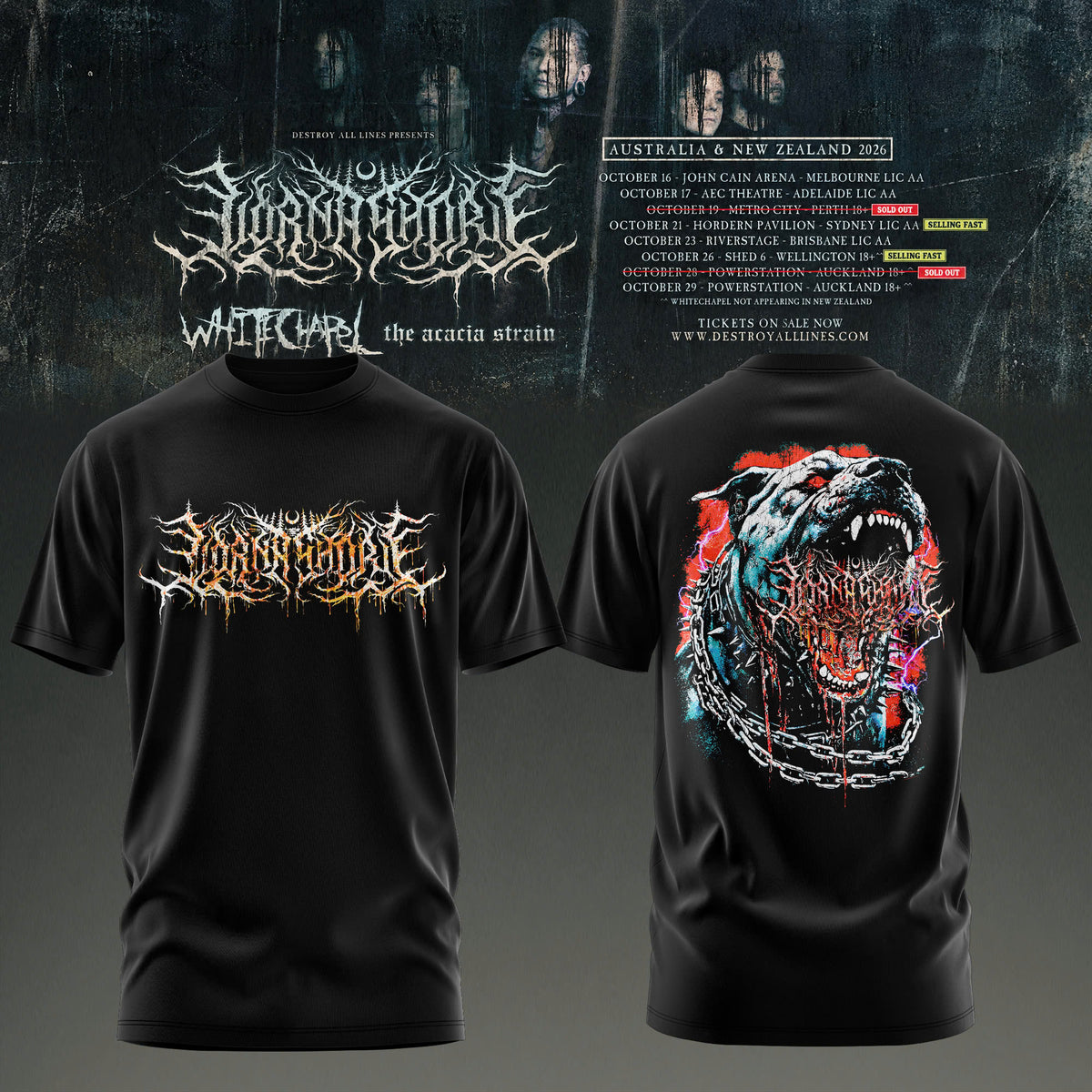 _LORNA SHORE – AUSTRALIA & NEW ZEALAND TOUR 2026 Limited T-Shirt