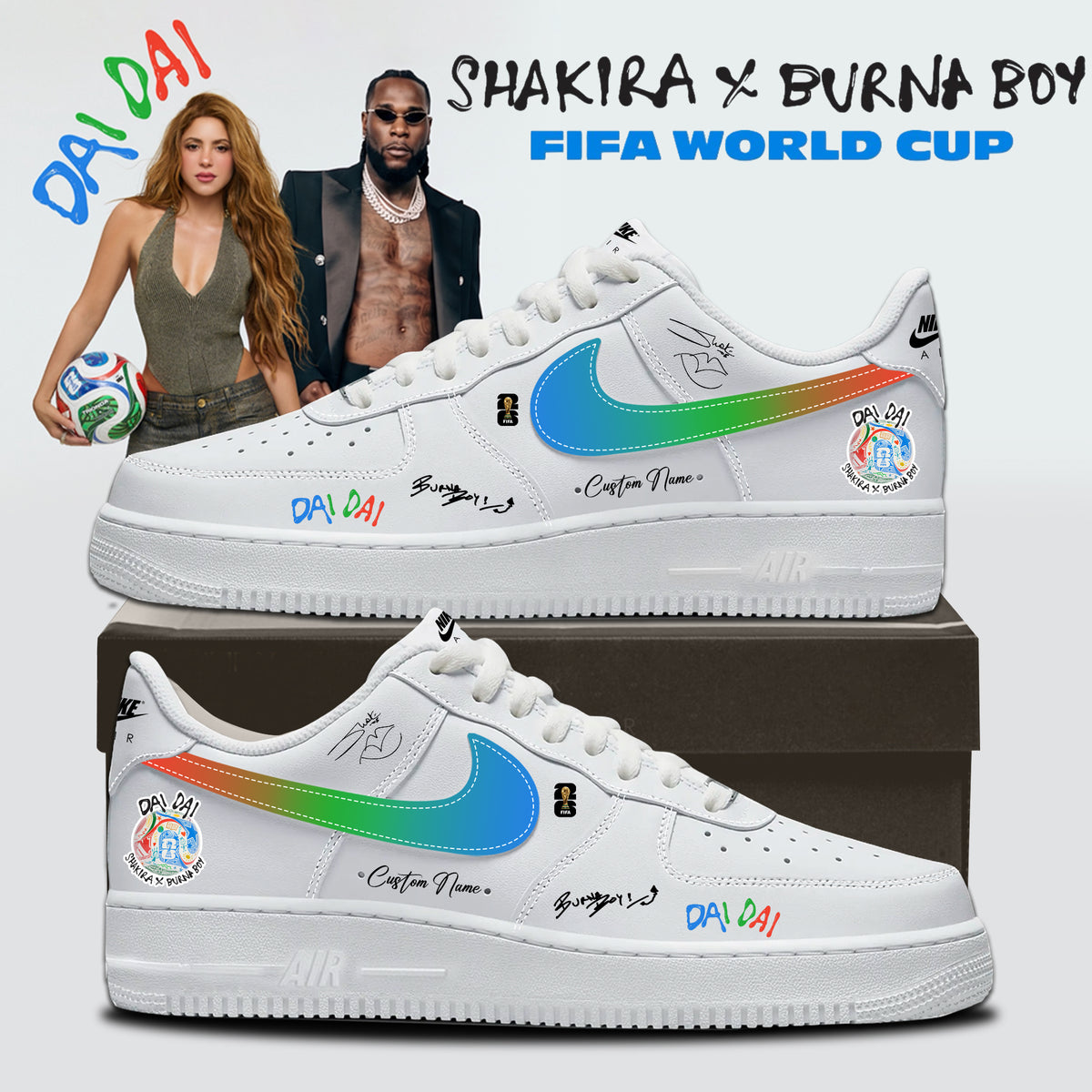 SHAKIRA X Burna Boy ”FIFA WORLD CUP 2026″ Limited Edition Signature – Shoes 2-1-1