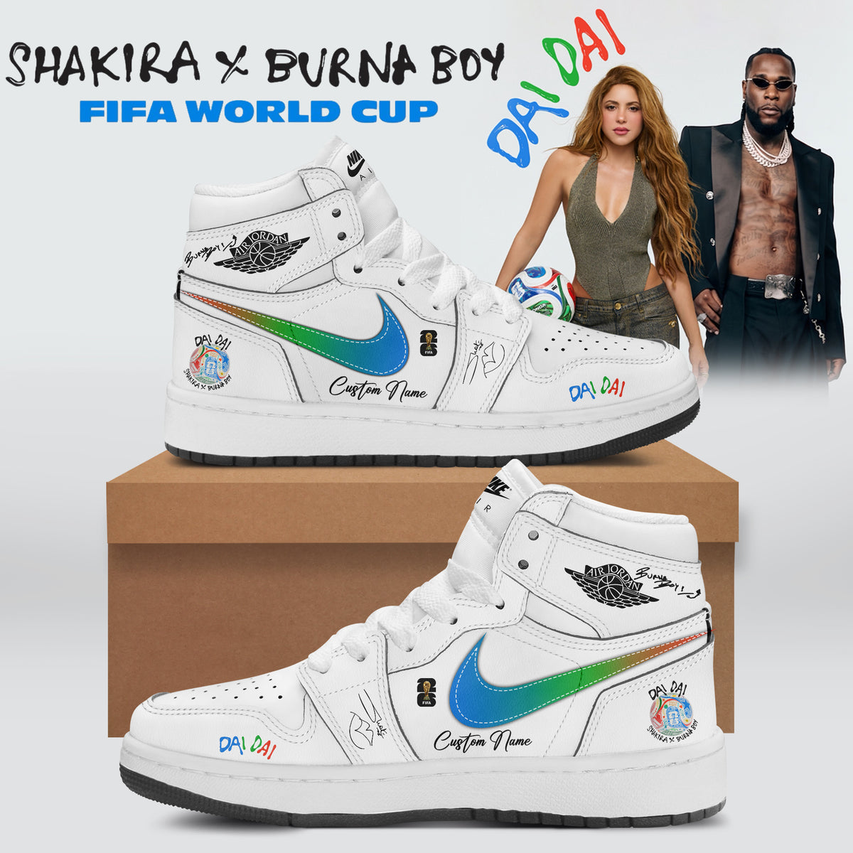 SHAKIRA X Burna Boy ”FIFA WORLD CUP 2026″ Limited Edition Signature – Shoes 2-1-1