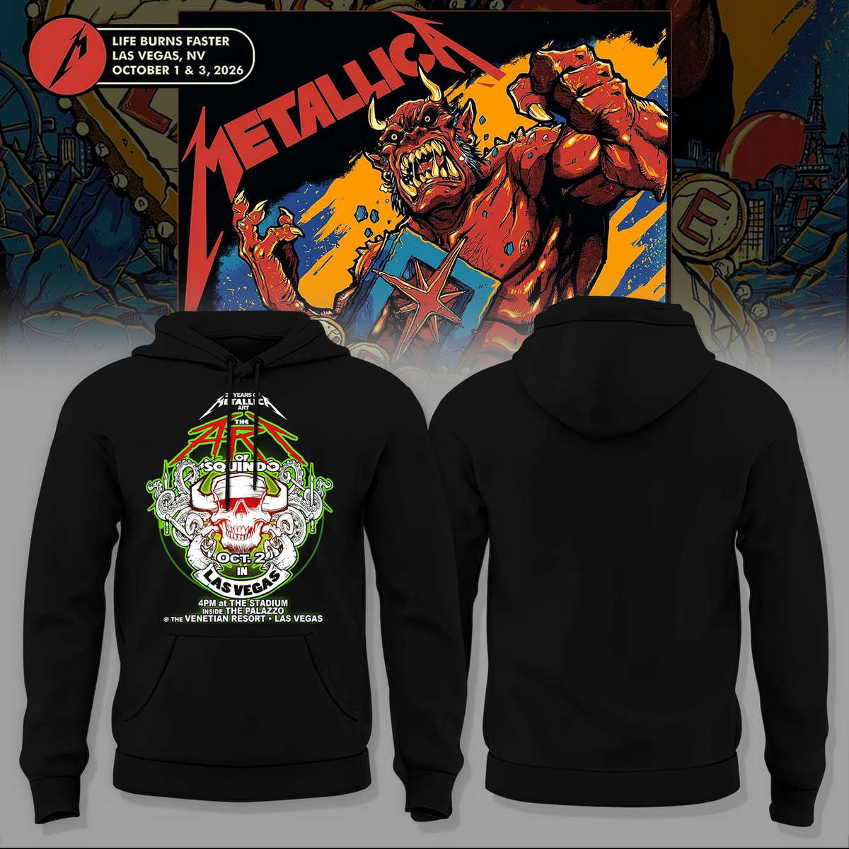 Life Burns Faster, Las Vegas - M72 World Tour Hoodie 6