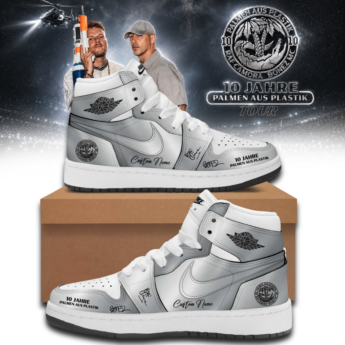 __RAF Camora & Bonez MC "10 Jahre Palmen aus Plastik Tour" . Limited Edition Signature Shoes 2
