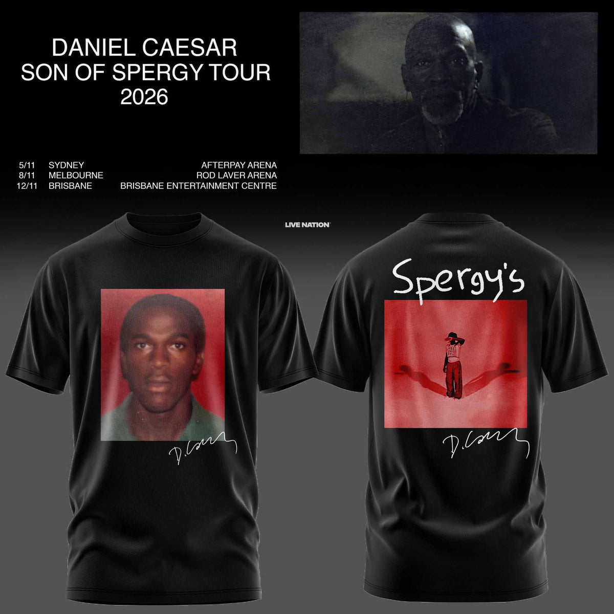 .DANIEL CAESAR – SON OF SPERGY TOUR 2026 TEE