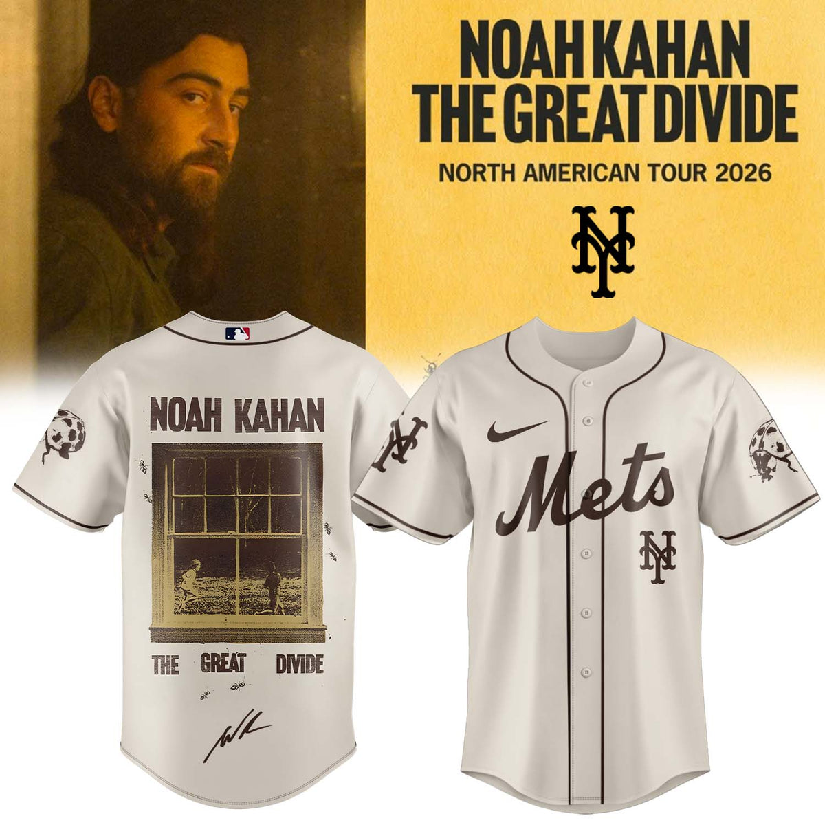 ,,MLB All Team X Noah Kahan “The Great Divide: The Last Of The Bugs” Album 2026 Limited Edition Signature – Jersey (Copy)