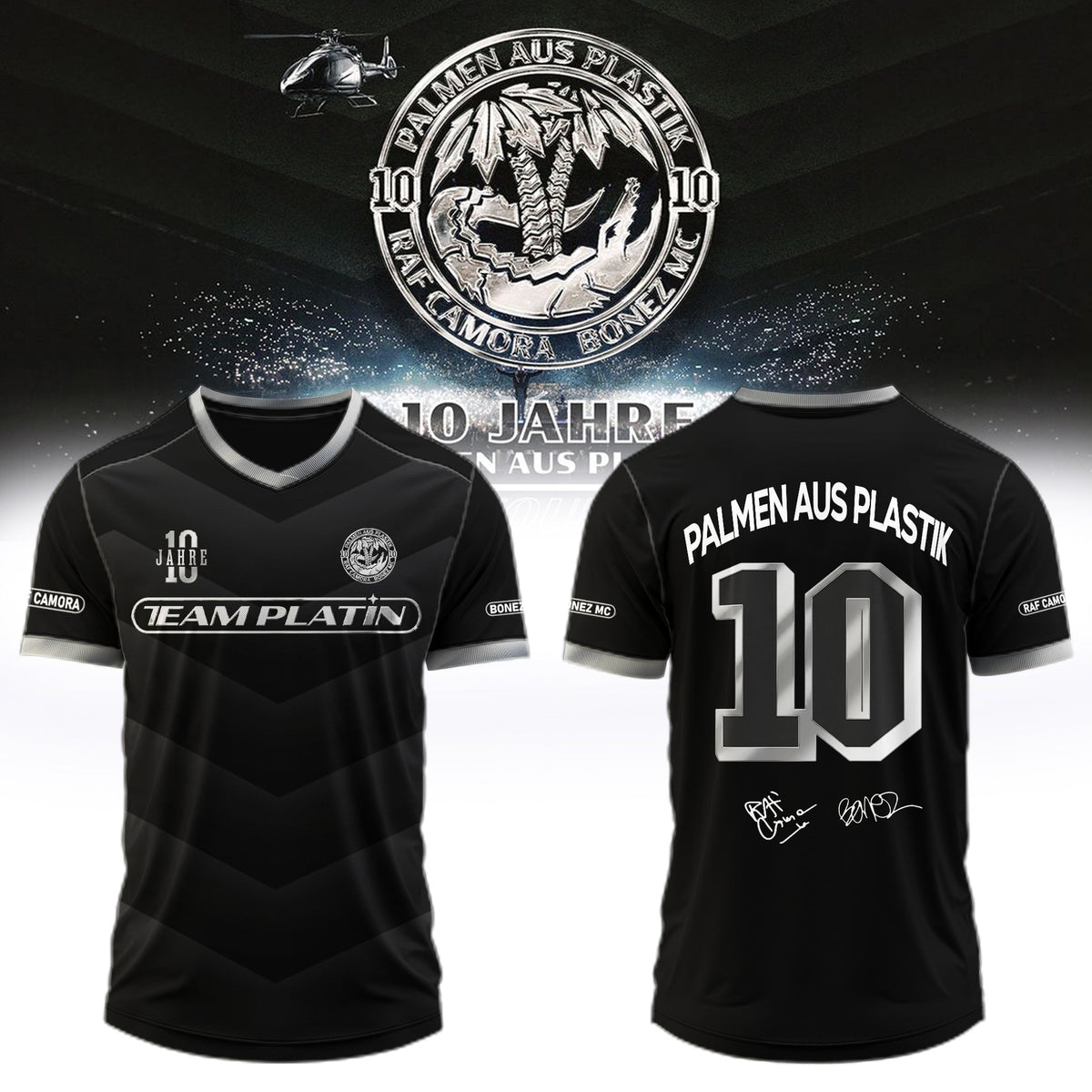 __,RAF Camora & Bonez MC "10 Jahre Palmen aus Plastik Tour" . Limited Edition Signature Jersey