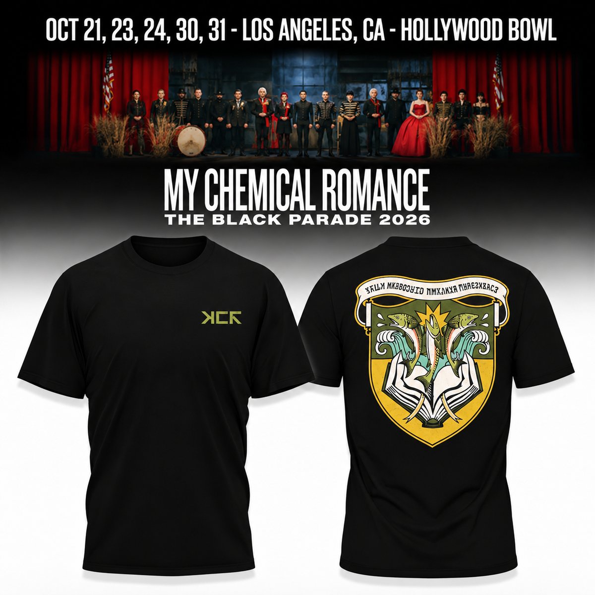 MCR, The Black Parade 2026, Los Angeles CA T-shirt 17