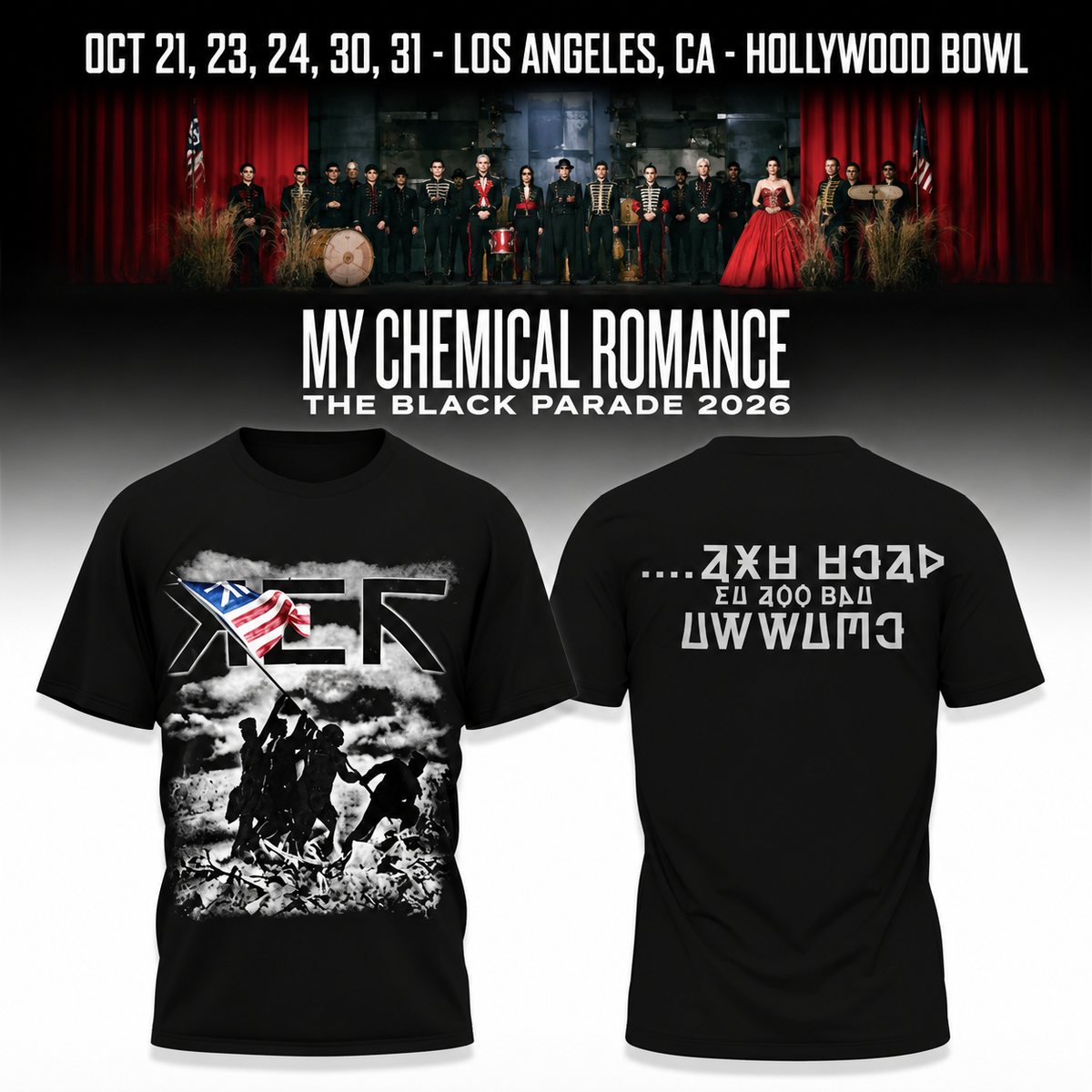 MCR, The Black Parade 2026, Los Angeles CA T-shirt 13