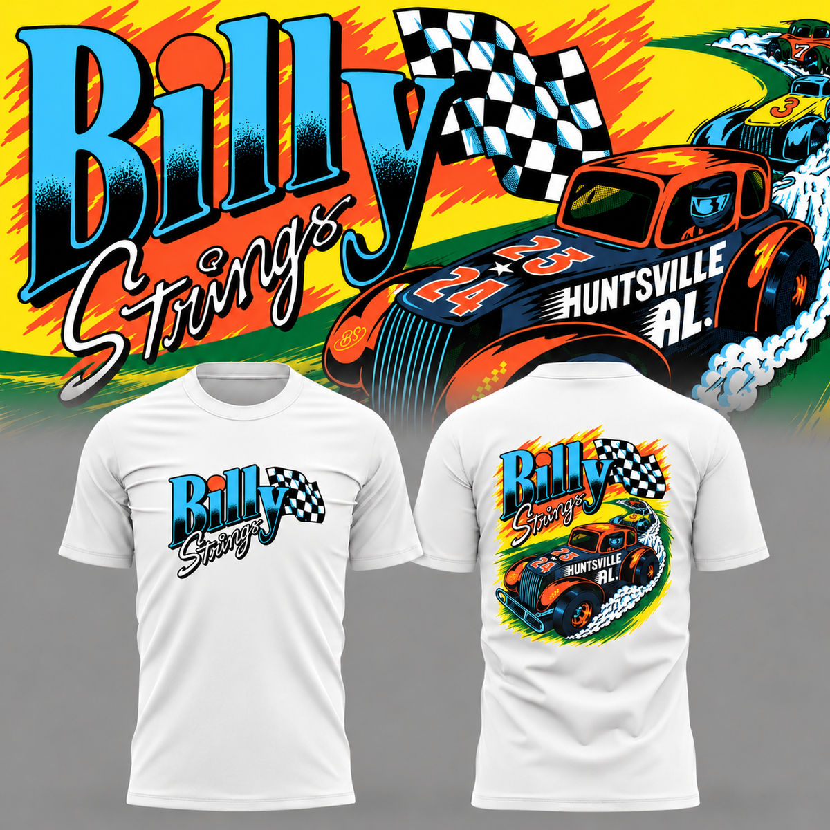 Limited Edition Billy Strings tour 2026, Huntsville T-shirt