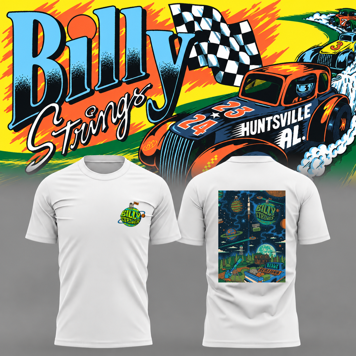 Limited Edition Billy Strings tour 2026, Huntsville T-shirt