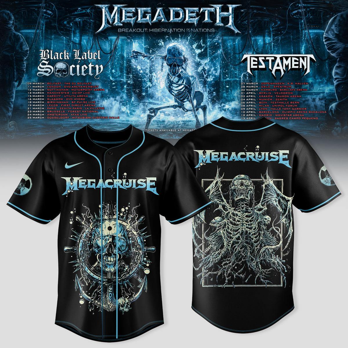 _MEGADETH – BREAKOUT: HIBERNATION OF NATIONS TOUR JERSEY