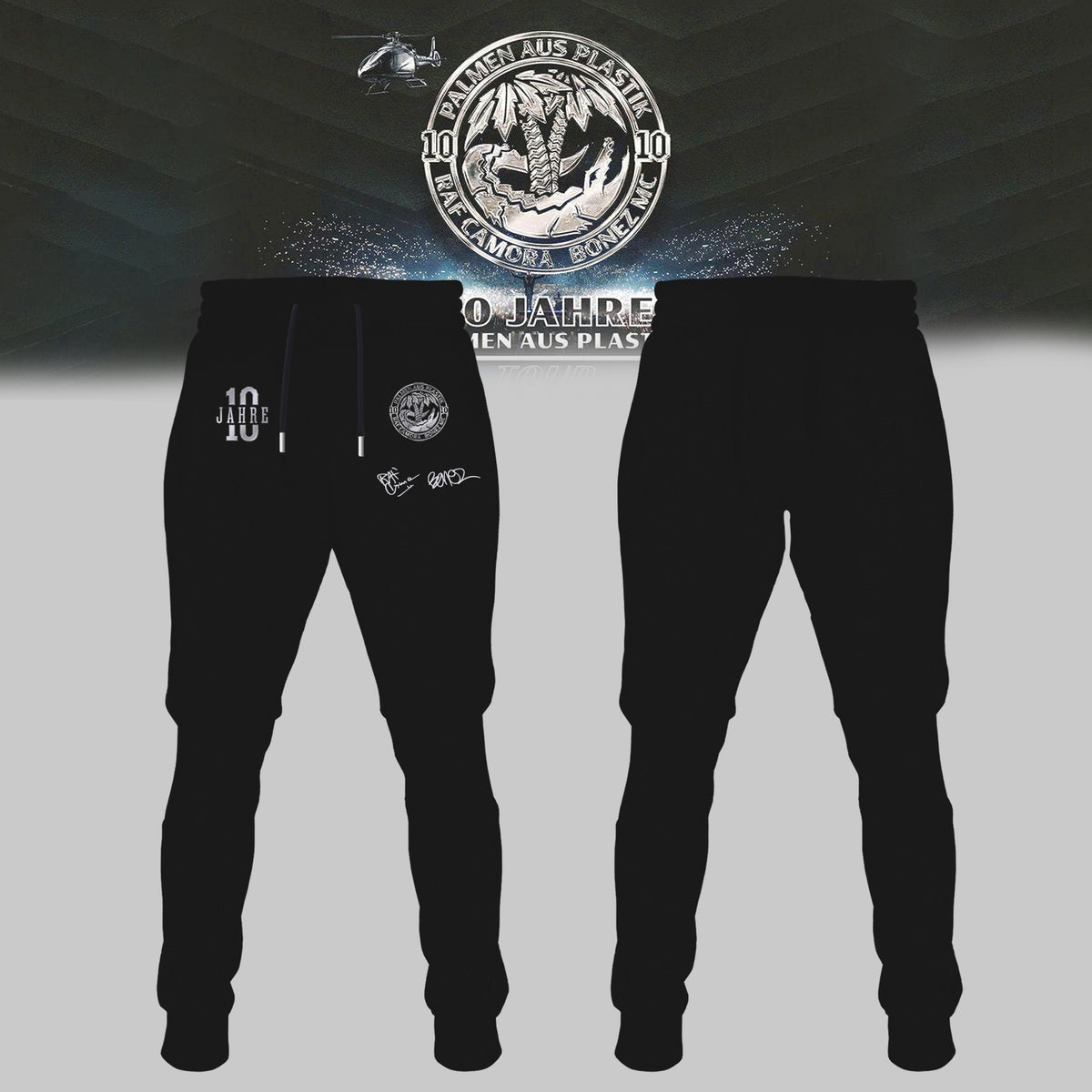 _,RAF Camora & Bonez MC “10 Jahre Palmen aus Plastik Tour” . Limited Edition Signature Hoodie