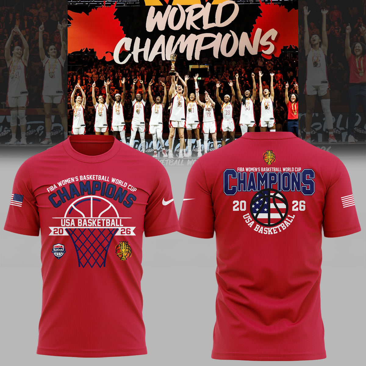 Limited Edition FIBA Womenโs Basketball WC 2026 Champions ๐๐ Shirt
