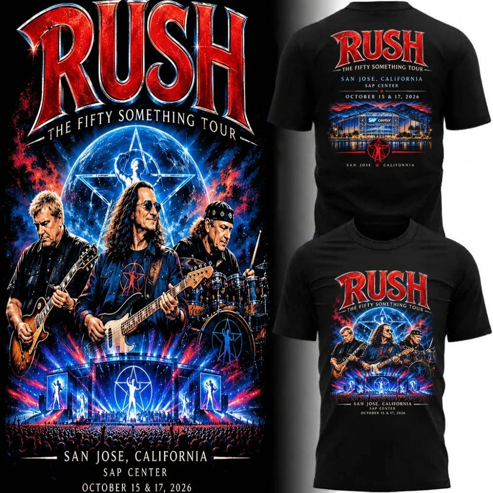 🔥 Rush “Fifty Something Tour 2026” T shirt