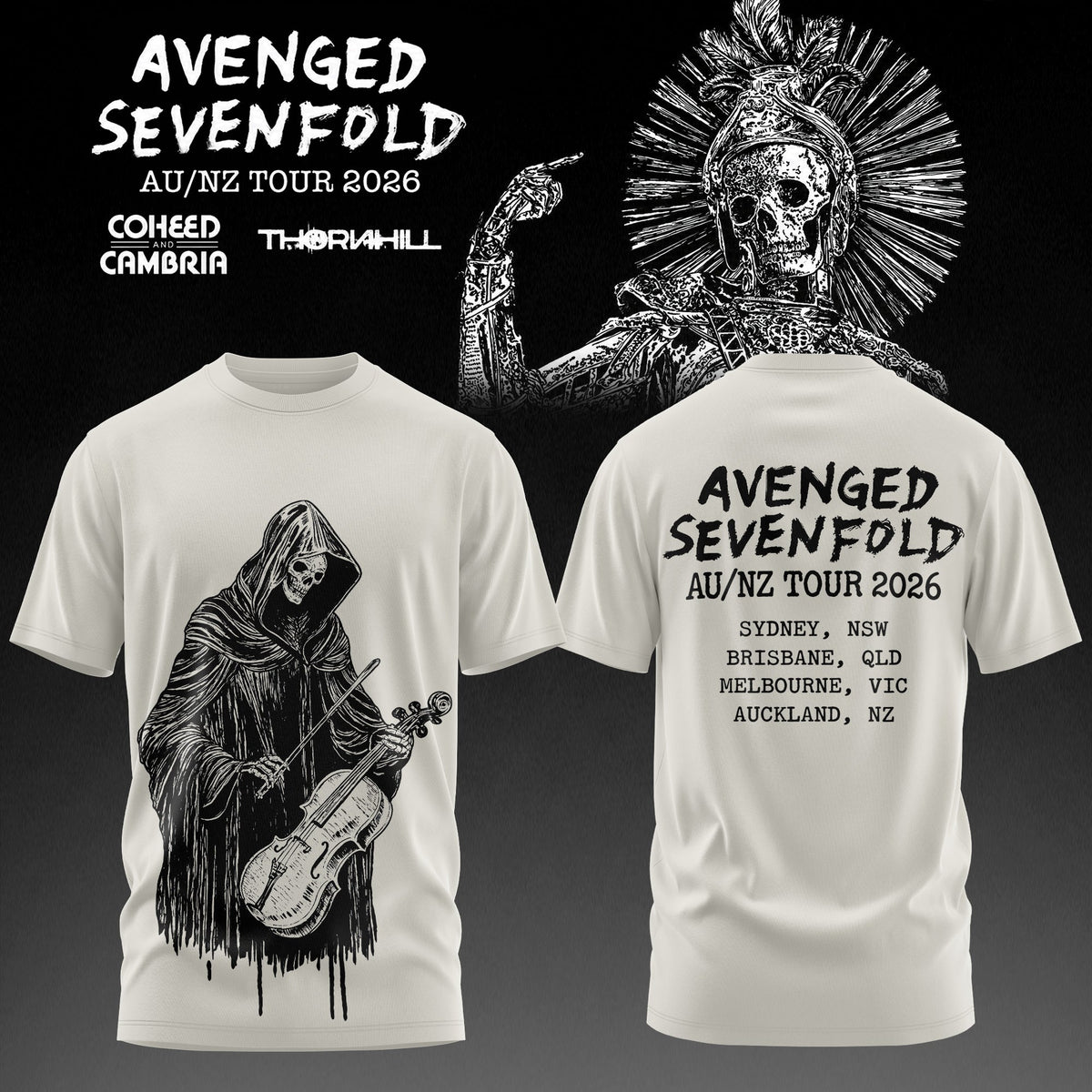 Avenged Sevenfold: AUS/NZ Tour 2026 Limited T-Shirt