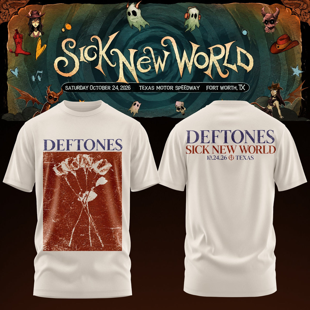 Deftones – Sick New World Texas 2026 Tshirt