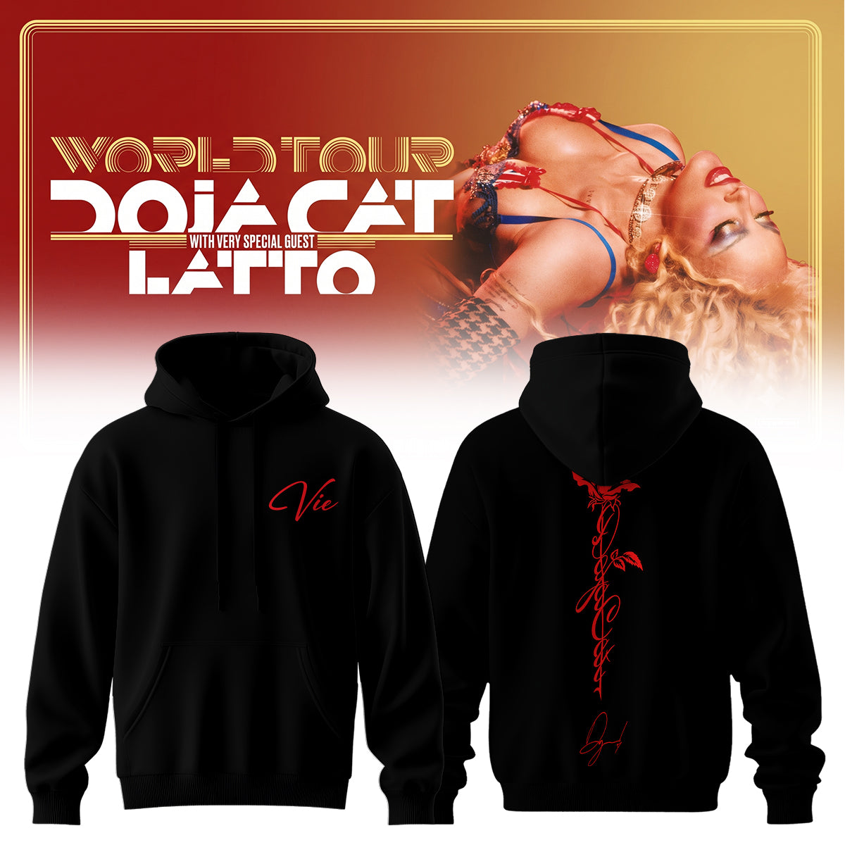 ,Doja Cat “Tour Ma Vie 2026” Limited Edition Signature – Hoodie