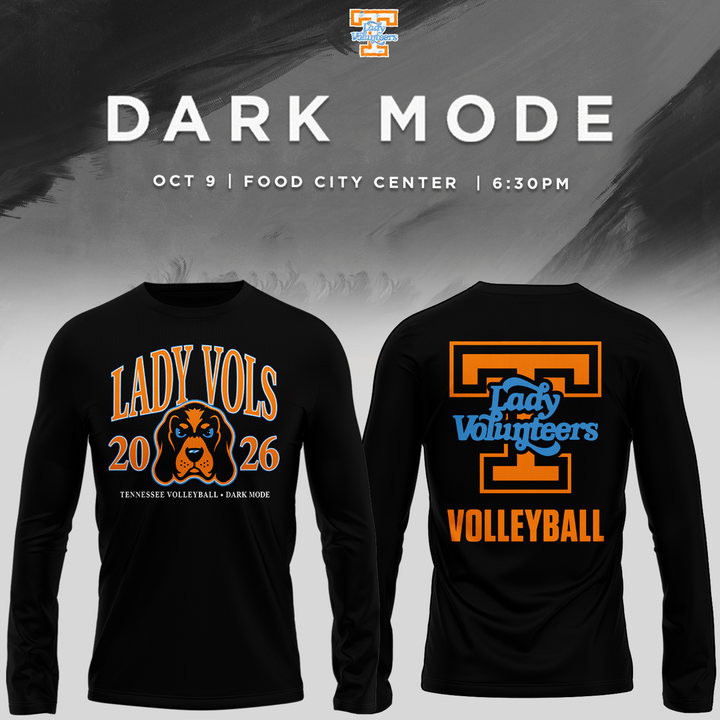 Copy of Tennessee Lady Volunteers volleyball Dark Mode Long Tee