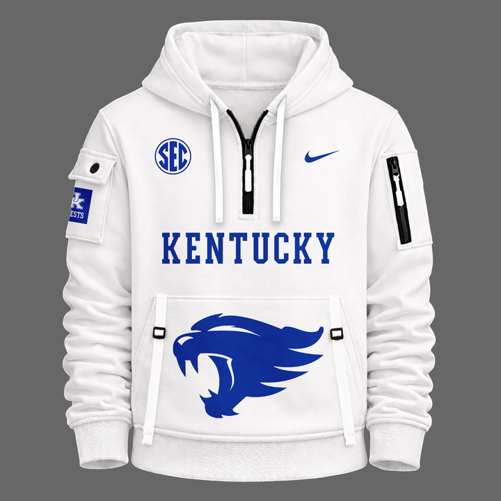 Limited Edition Kentucky Wildcats football 2026 3D Quarter Zipper Hoodie