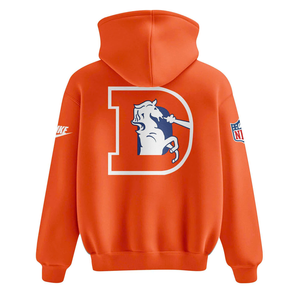 Unisex Orange Denver Broncos 2026 Throwback hoodie