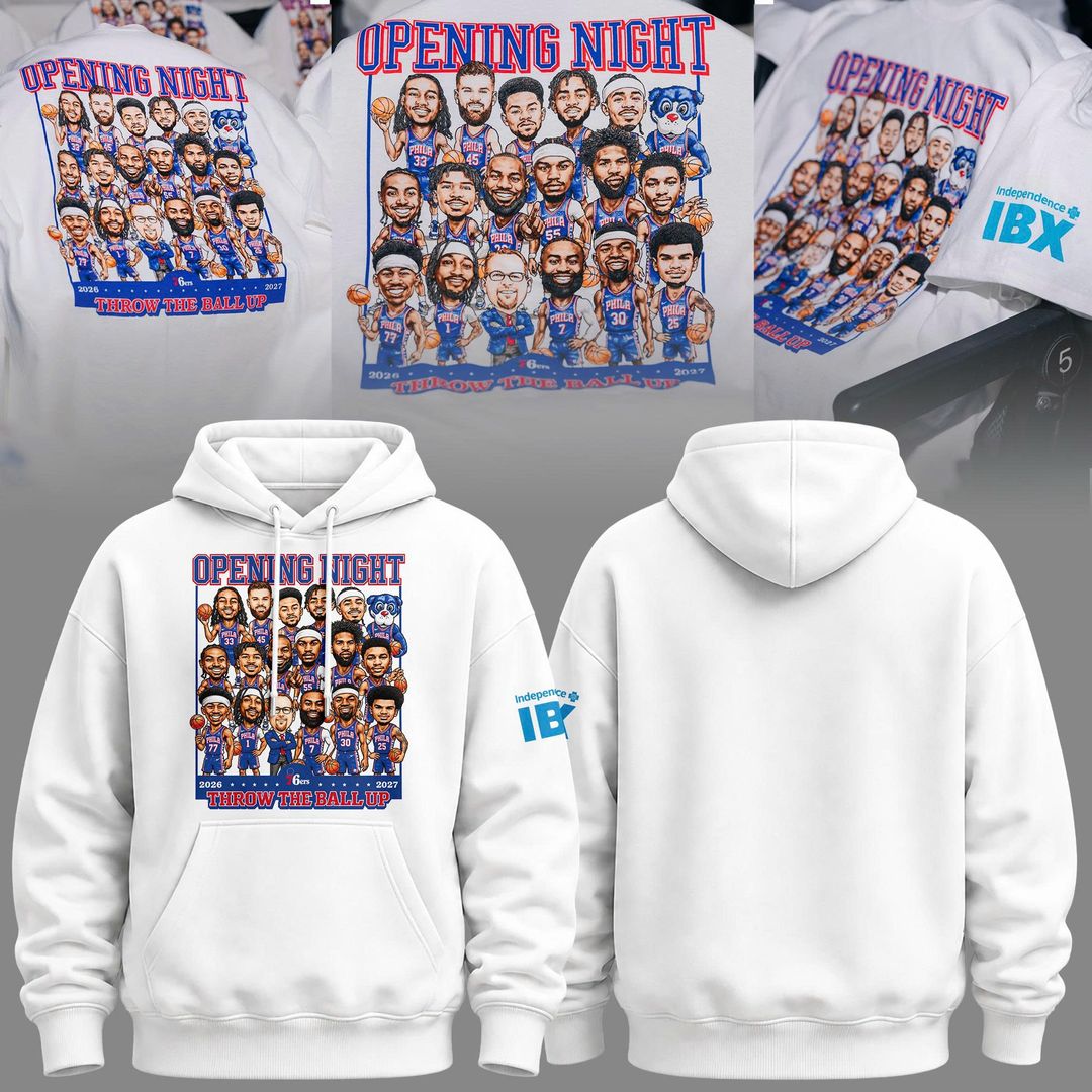 Hoodie Team Print "Opening Night" Philadelphia 76ers