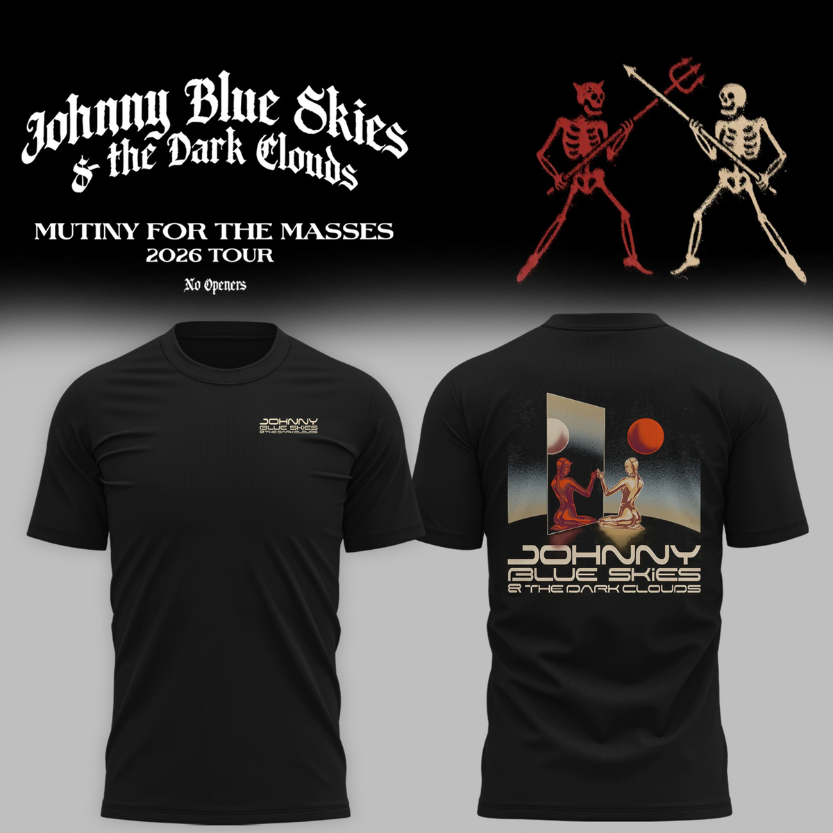 Johnny Blue Cosmic Reflection - Mutiny for the Masses 2026 Tour T-Shirt