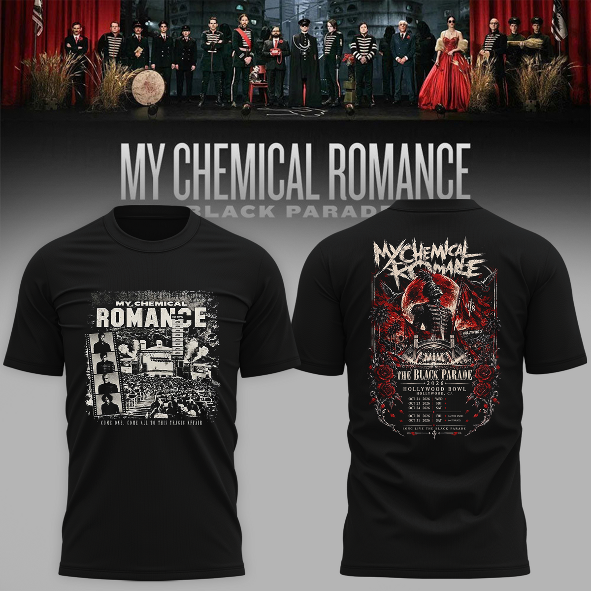My Chemical Romance Los Angeles CA 2026 Merch Live At Hollywood Bowl October 2026