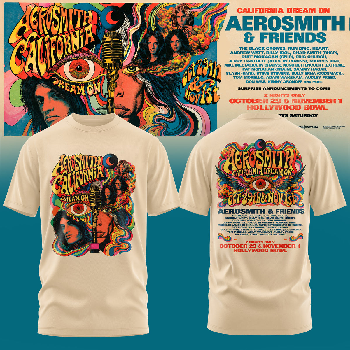 Aerosmith California Dream On Tour T-Shirt V1