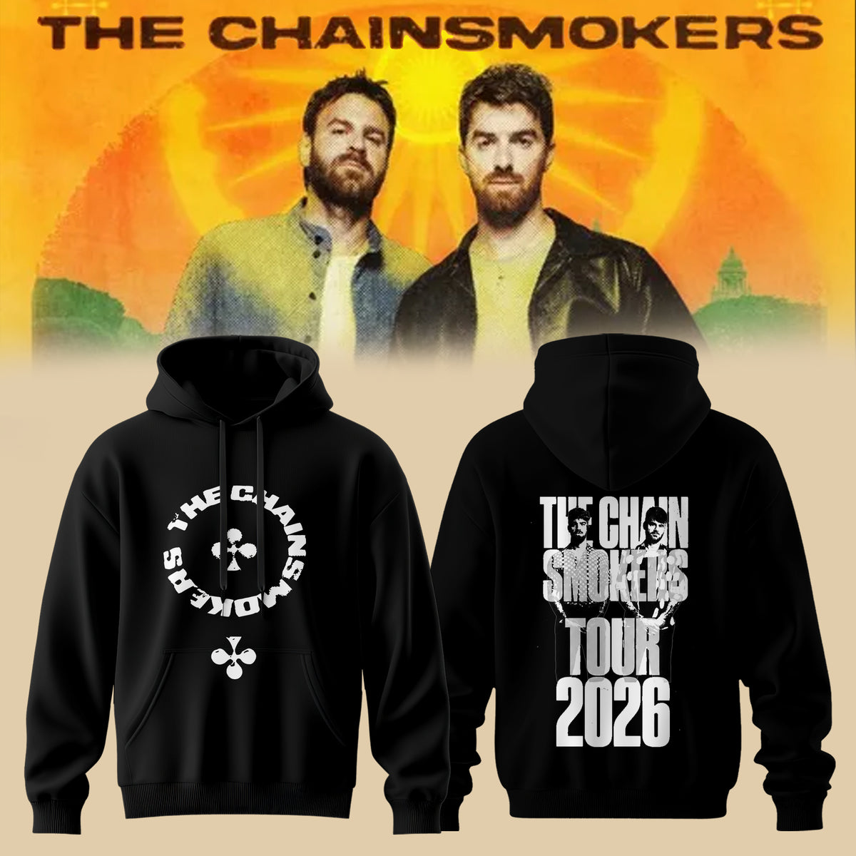 The Chainsmokers Tour 2026 Premium All-Over Print Hoodie V5