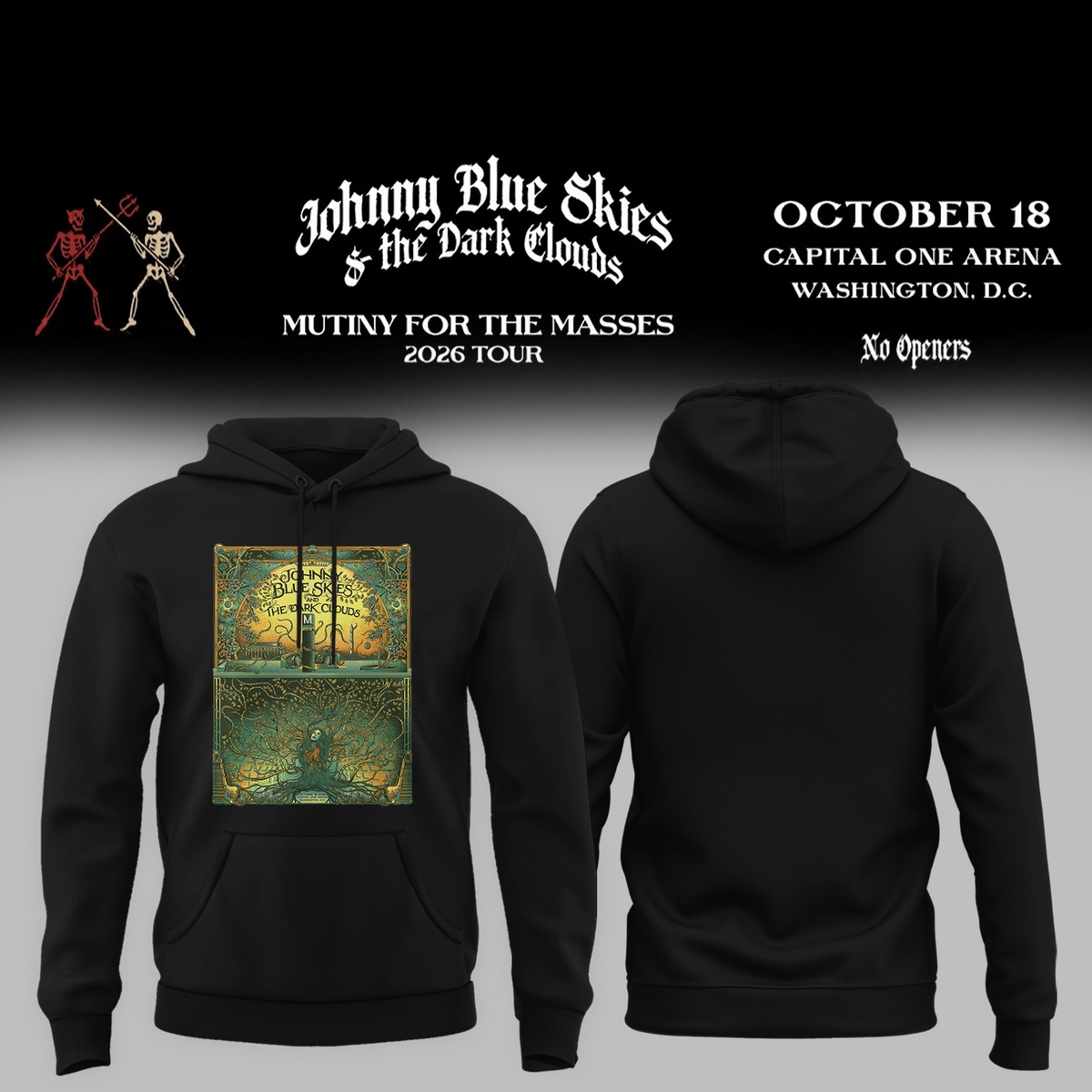 Johnny Blue Skies And The Dark Clouds Washington DC 2026 Event Poster Live At Capital One Arena October 18 2026 Shirt