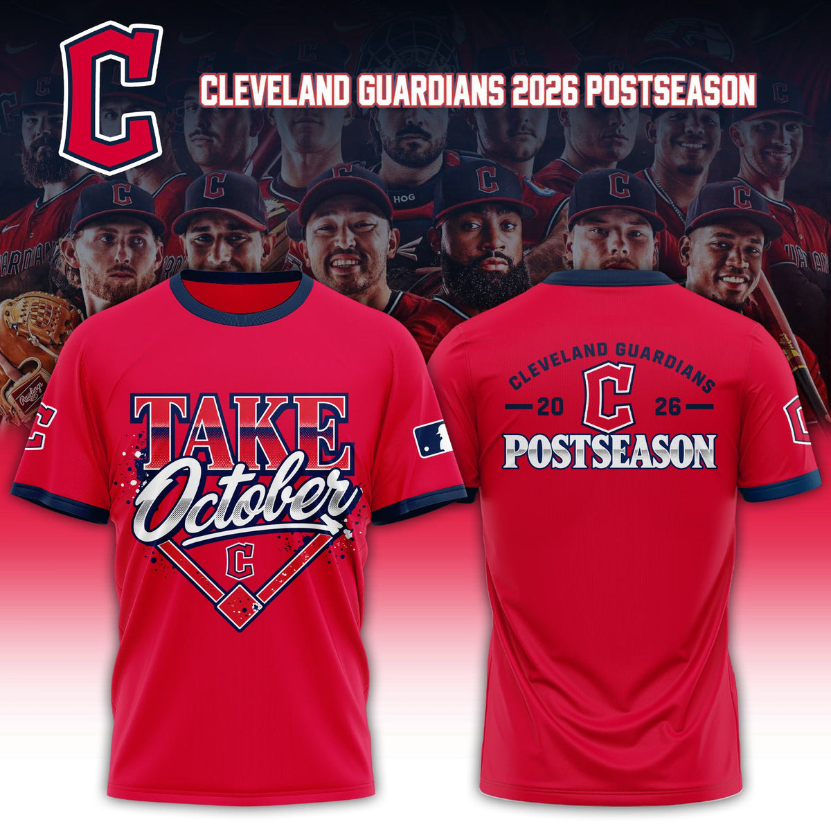 Limited Edition Cleveland Guardians Division Series Champions Distressed Locker Room Take October T-shirt