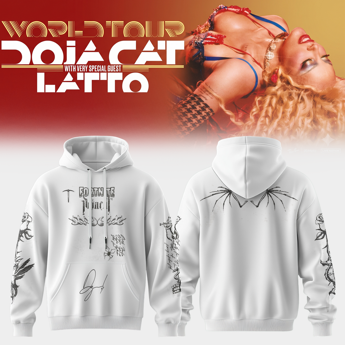 ,Doja Cat “Tour Ma Vie 2026” Limited Edition Signature – Hoodie