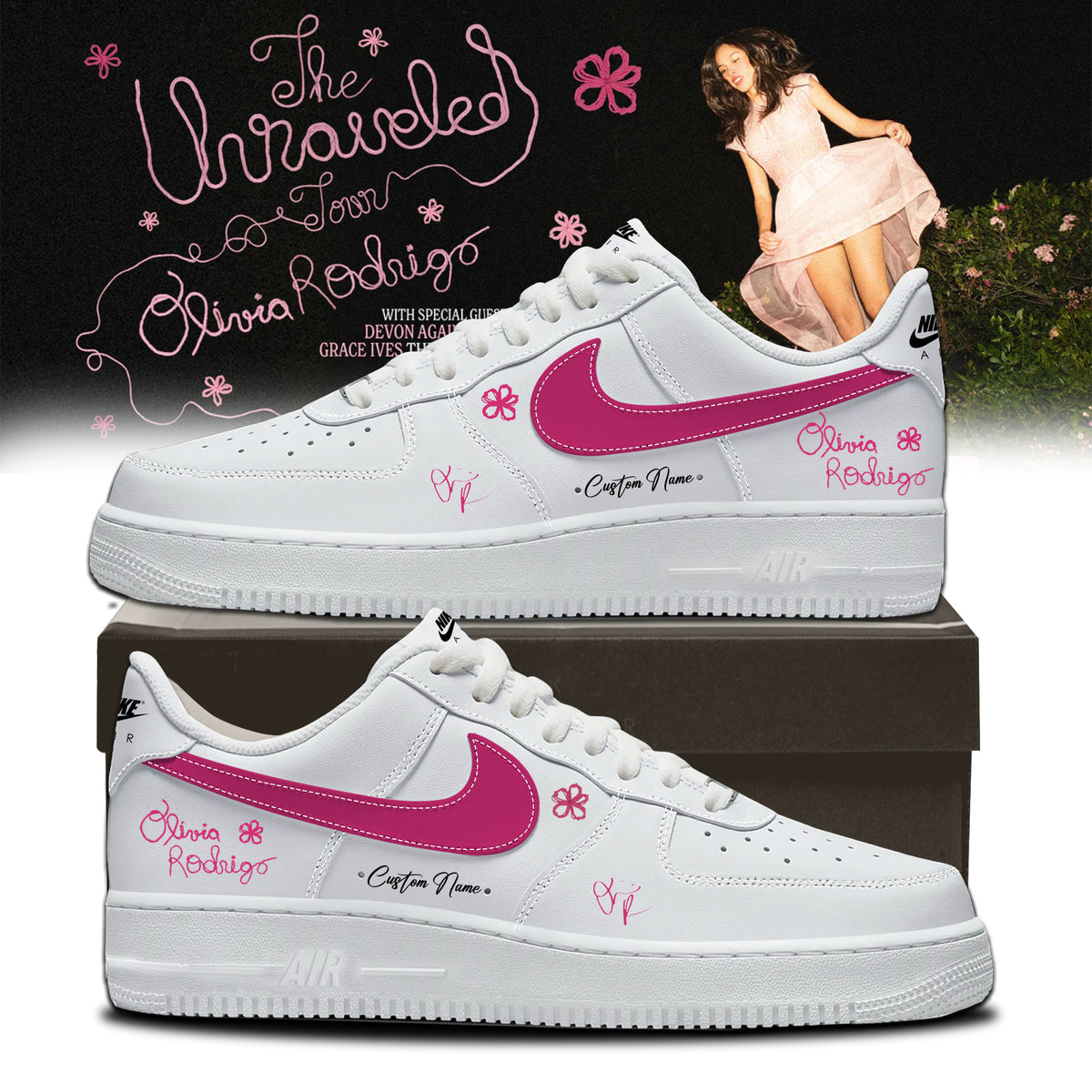 Olivia Rodrigo The Unraveled Tour signed Shoes 1