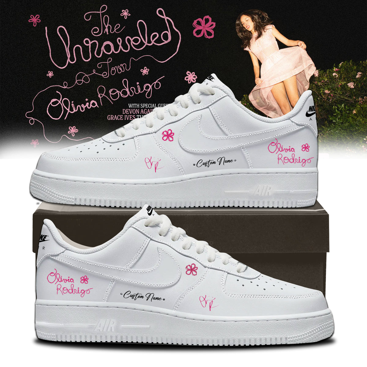 Olivia Rodrigo The Unraveled Tour signed Shoes 1