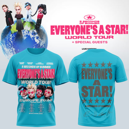 5SOS EVERYONE’S A STAR! World Tour EUROPE Shirt