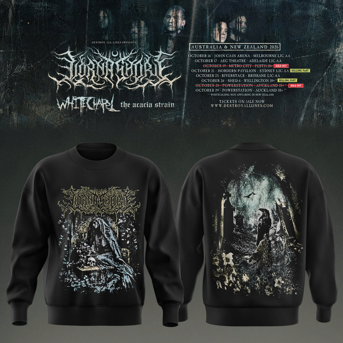_LORNA SHORE – AUSTRALIA & NEW ZEALAND TOUR 2026 Limited Sweatshirt