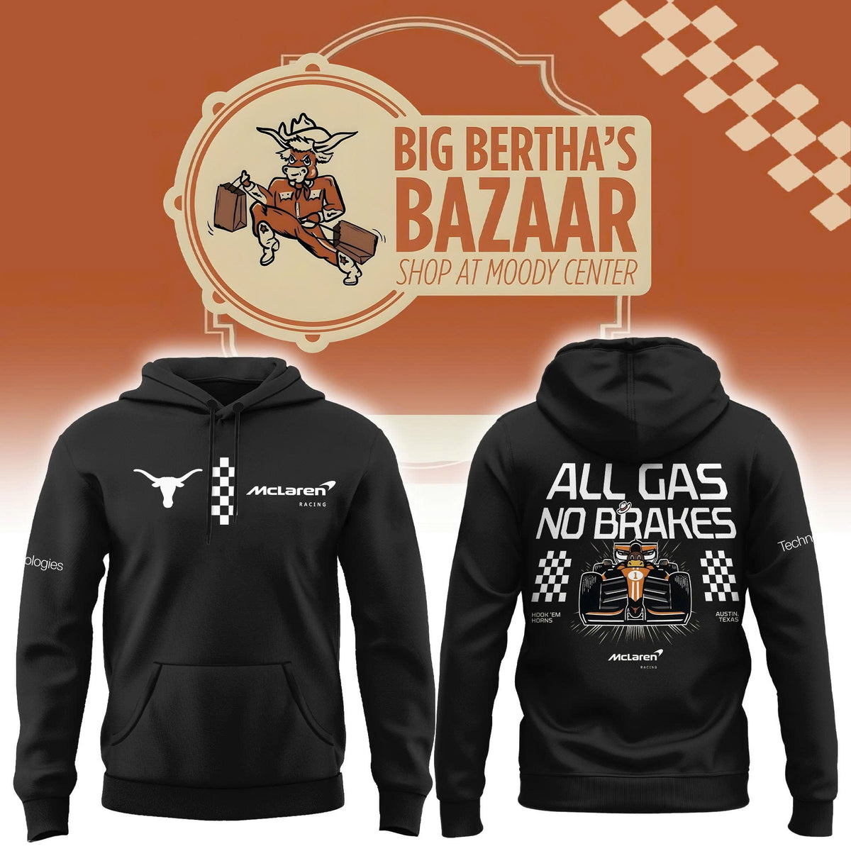 Texas Longhorns x McLaren Hook ’em Horns Hoodie
