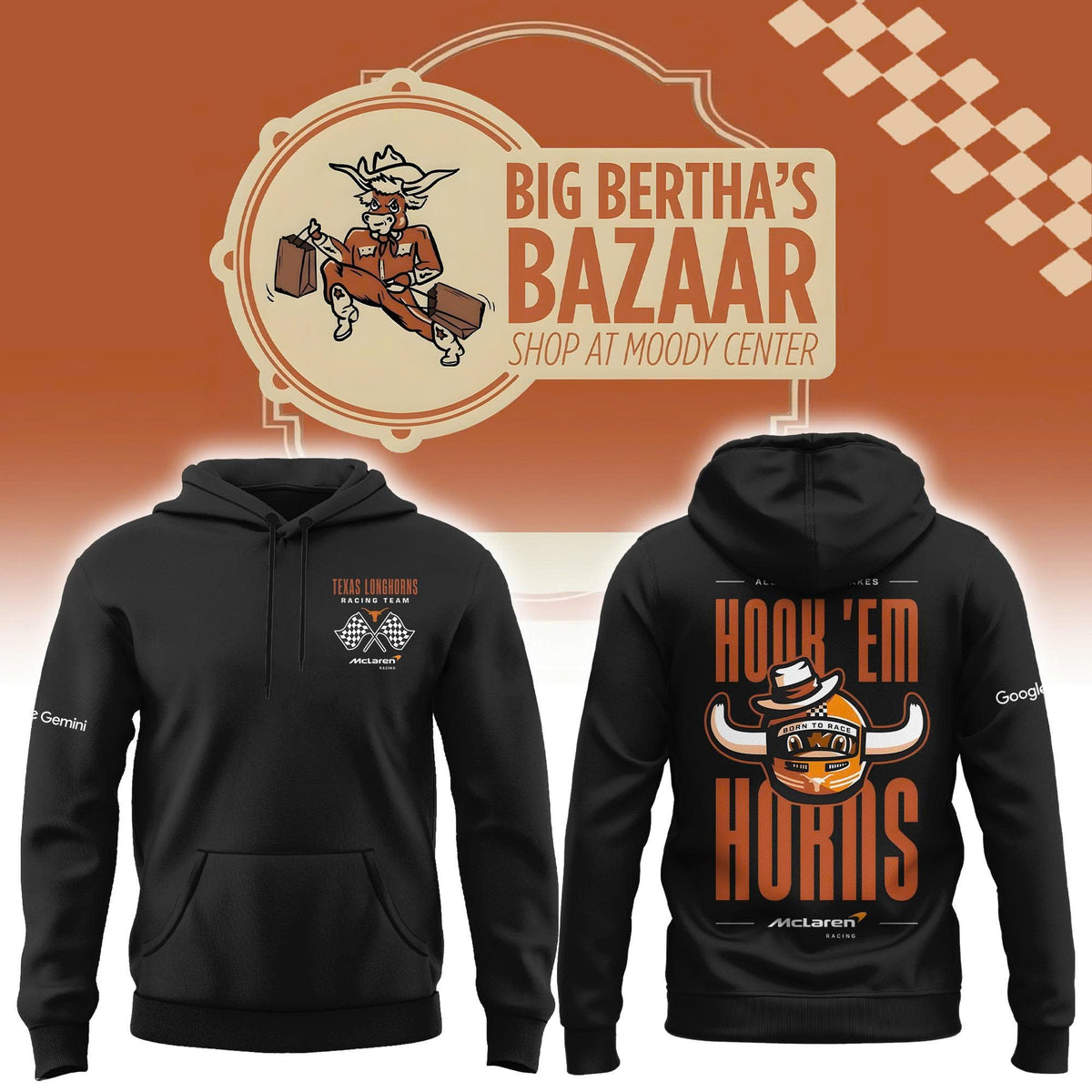 Texas Longhorns x McLaren Hook ’em Horns Hoodie