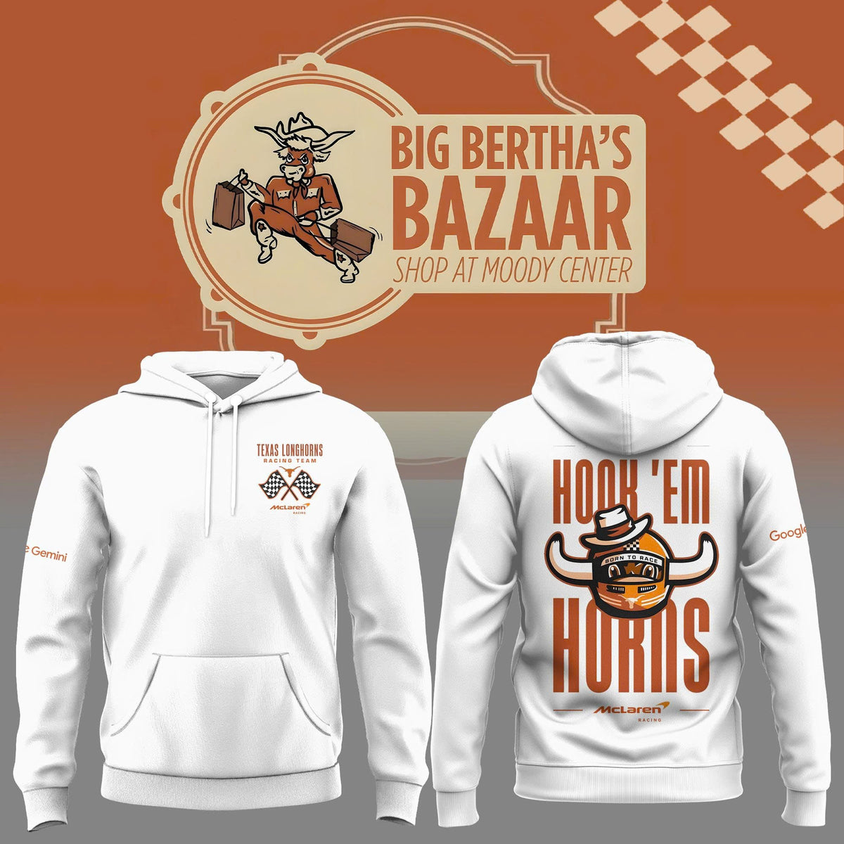 Texas Longhorns x McLaren Hook ’em Horns Hoodie