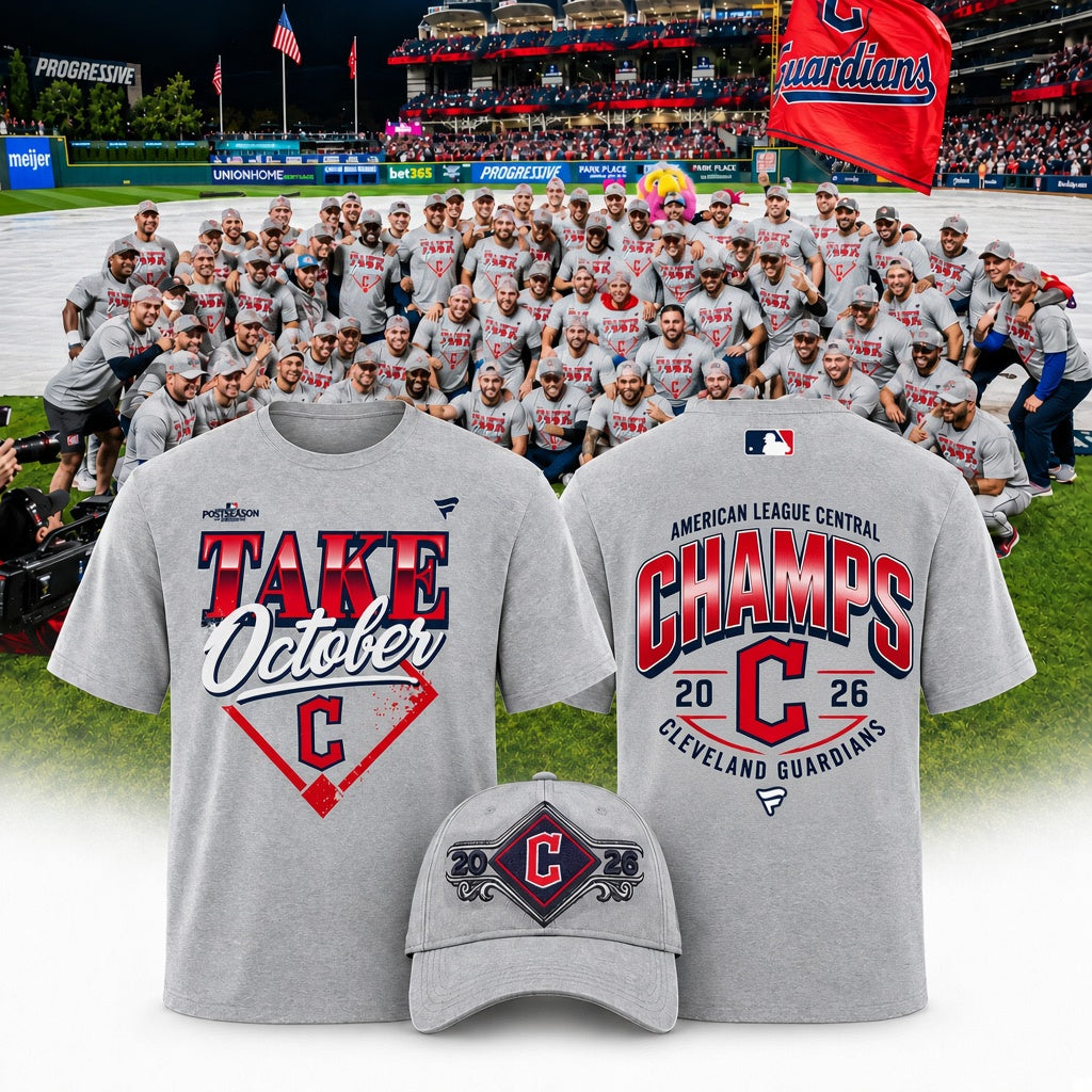 Limited Edition Cleveland Guardians Division Series Champions Distressed Locker Room Take October T-shirt