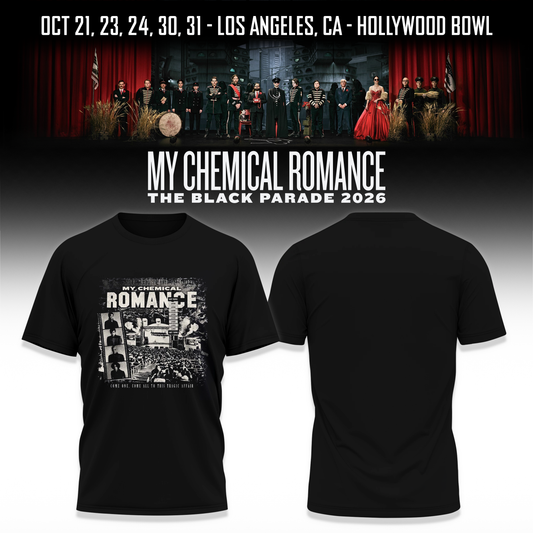MCR, The Black Parade 2026, Los Angeles CA T-shirt 1