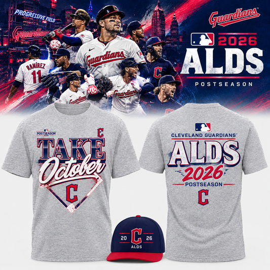 Limited Edition Cleveland Guardians Division Series Champions Distressed Locker Room Take October T-shirt