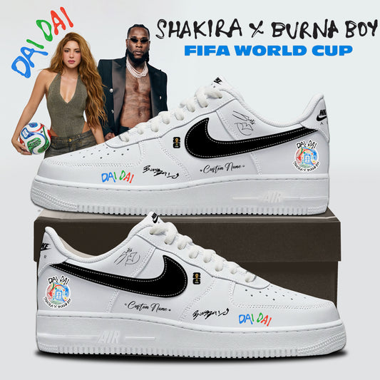 Sale! ,,.SHAKIRA X Burna Boy ”FIFA WORLD CUP 2026″ Limited Edition Signature – Shoes 2-1 (Copy)