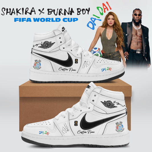 Sale! ,,.SHAKIRA X Burna Boy ”FIFA WORLD CUP 2026″ Limited Edition Signature – Shoes 2-1