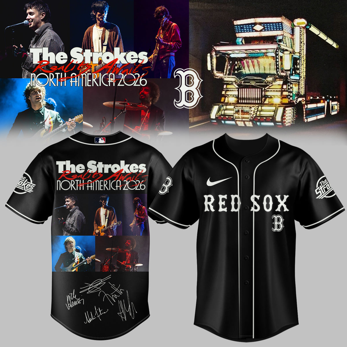 ,,MLB X The Strokes ”Reality Awaits North America 2026” Limited Edition Signature – Jersey 2