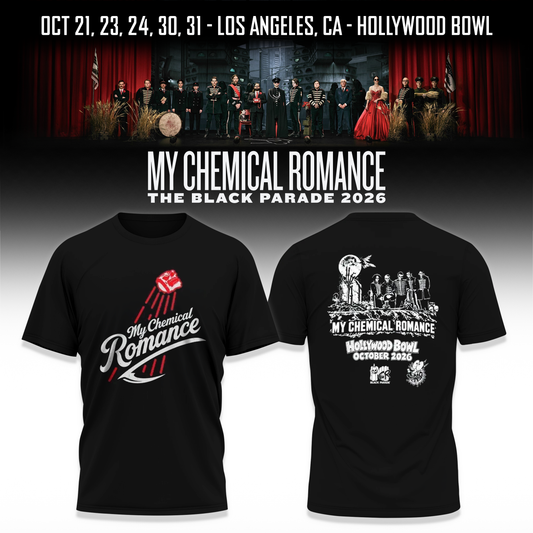 MCR, The Black Parade 2026, Los Angeles CA T-shirt 3