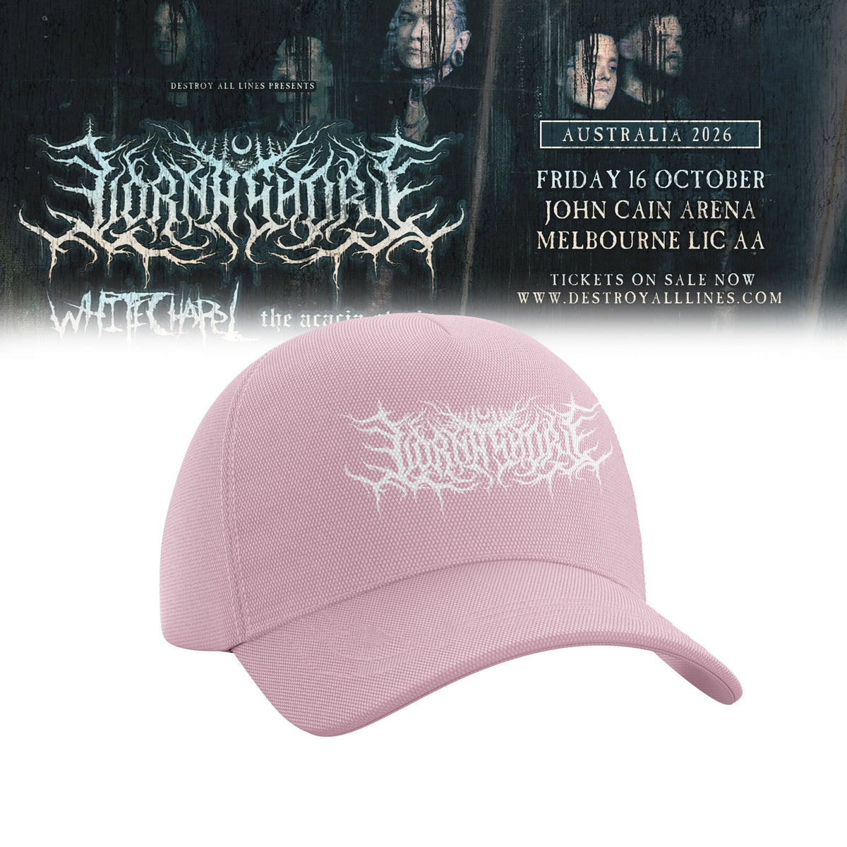 LORNA SHORE – AUSTRALIA & NEW ZEALAND TOUR 2026 Limited Cap – Pink