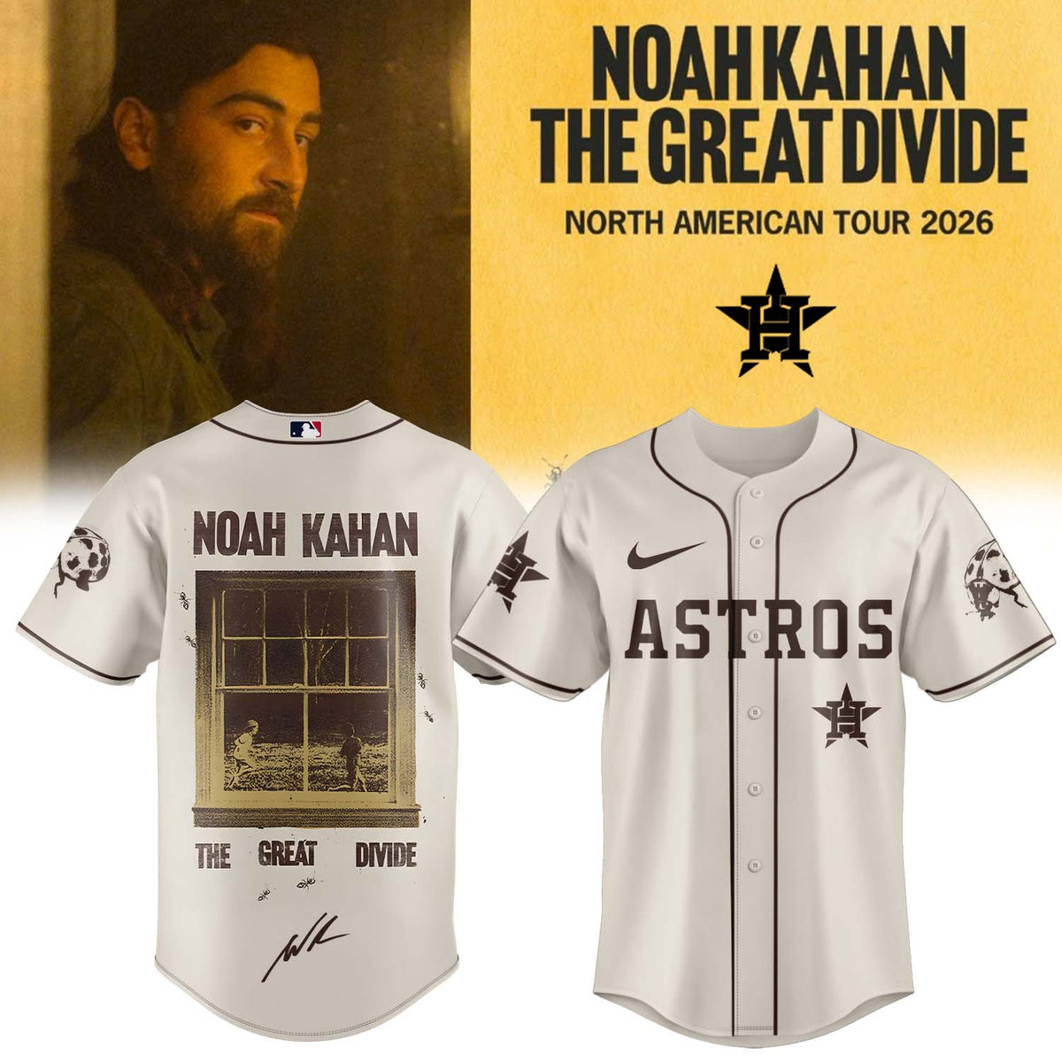 ,,MLB All Team X Noah Kahan “The Great Divide: The Last Of The Bugs” Album 2026 Limited Edition Signature – Jersey (Copy)