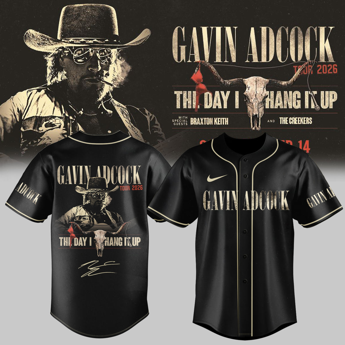 ,,,Gavin Adcock ”The Day I Hang It Up Tour 2026” Signature – Jersey