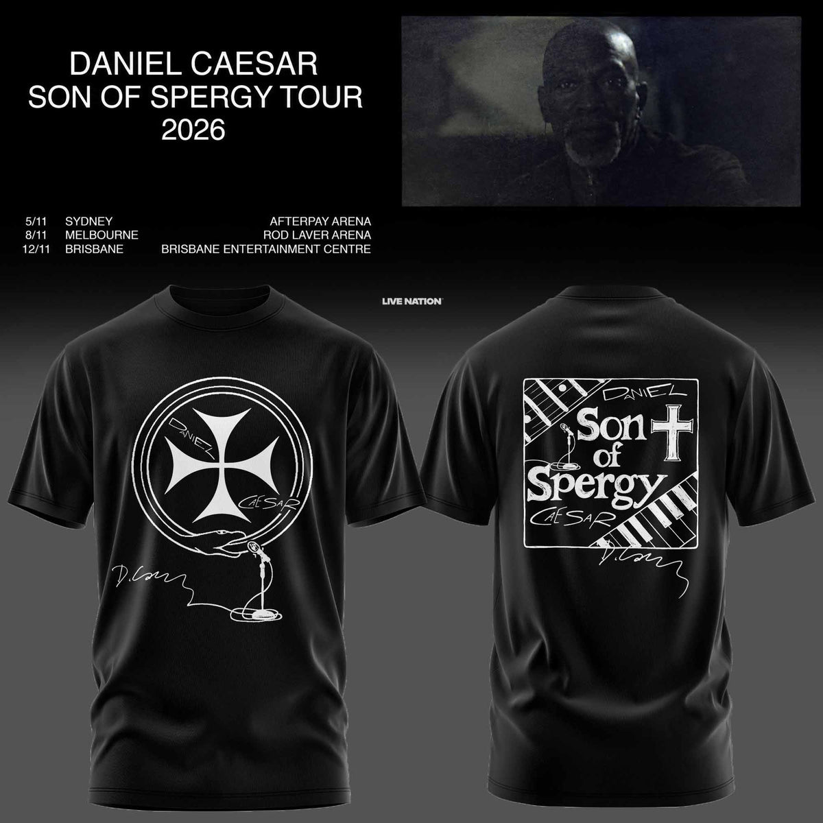 .DANIEL CAESAR – SON OF SPERGY TOUR 2026 TEE