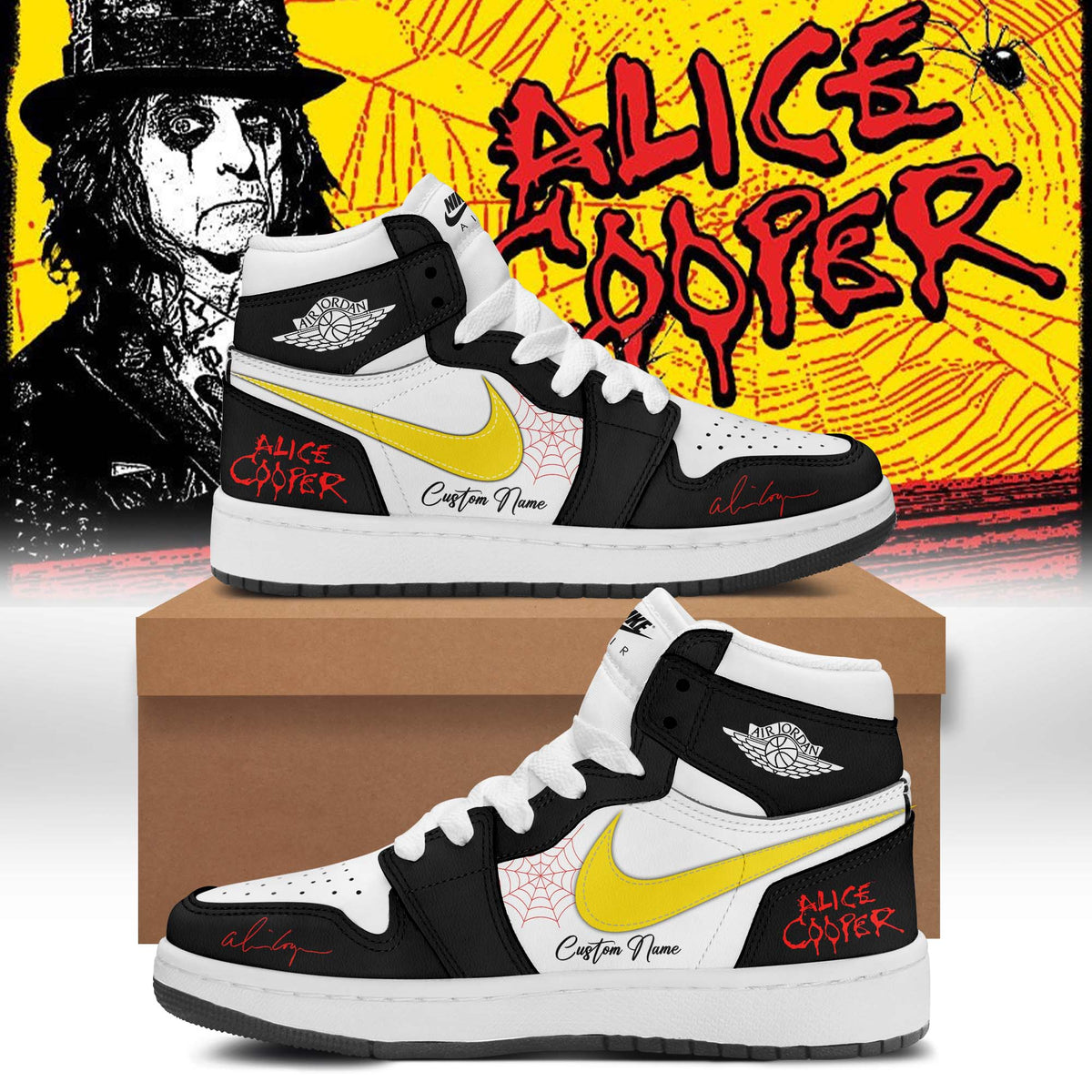 ,,Alice Cooper “Alice’s Attic Tour” 2026 Signed – Shoes 1-3